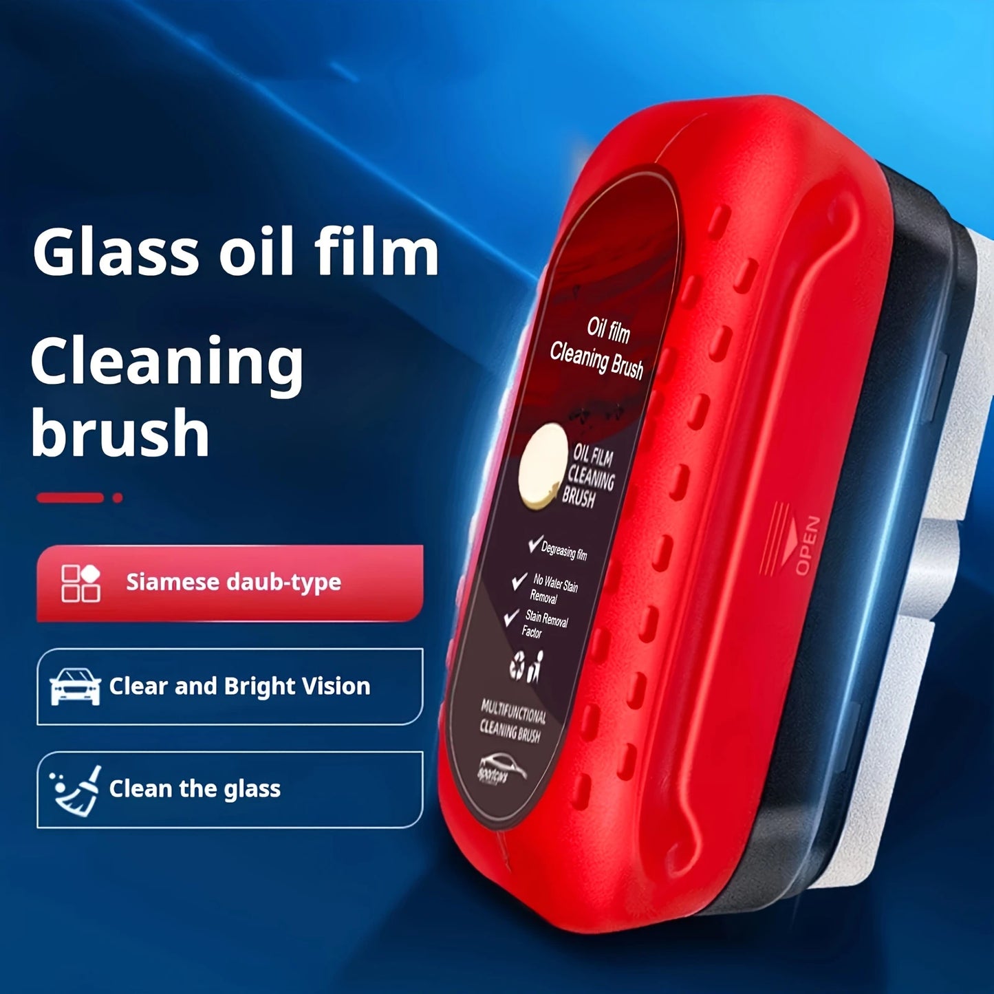 Car Glass Cleaner Cleaning Agent Powerful Windshield Cleaner Car Glass Sponge Cleaning Brush Water Spots Stain Auto Removal Oil